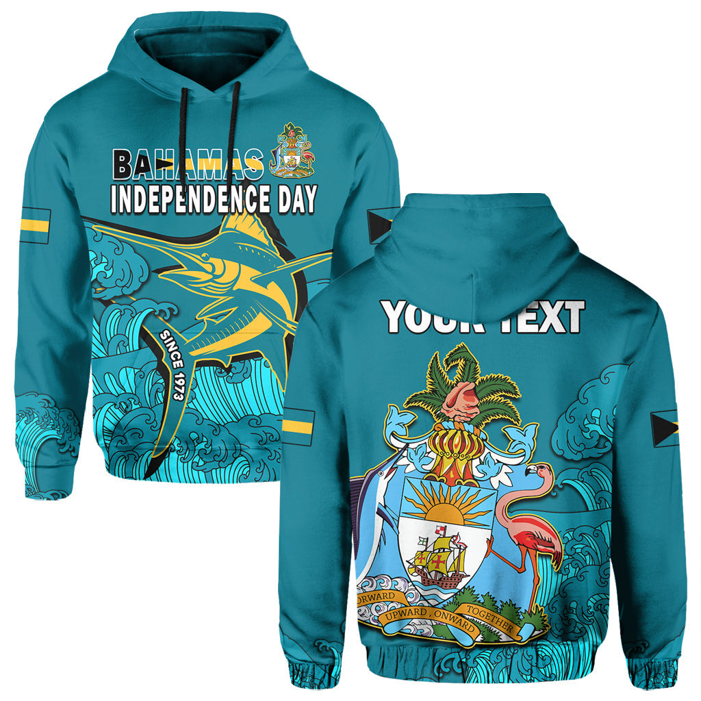 custom-personalised-bahamas-independence-day-hoodie-blue-marlin-since-1973-style