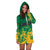 (Custom Text and Number) Jamaica Athletics Hoodie Dress Jamaican Flag With African Pattern Sporty Style - Wonder Print Shop