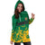 (Custom Text and Number) Jamaica Athletics Hoodie Dress Jamaican Flag With African Pattern Sporty Style - Wonder Print Shop