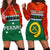 Custom Personalised Penama Province Hoodie Dress Vanuatu Pig Tusk Polynesian Flag Style - Wonder Print Shop