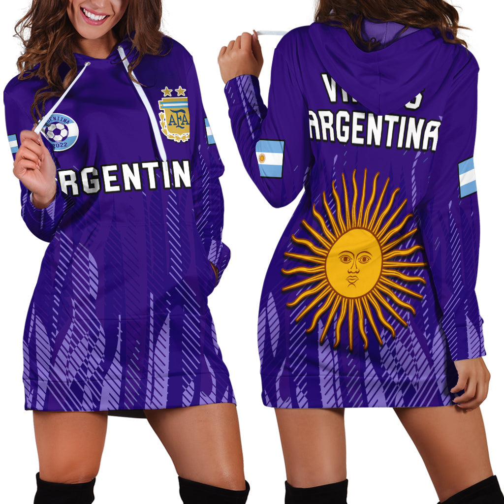 Argentina Football Hoodie Dress Vamos La Albiceleste 2022 Newest Style - Wonder Print Shop