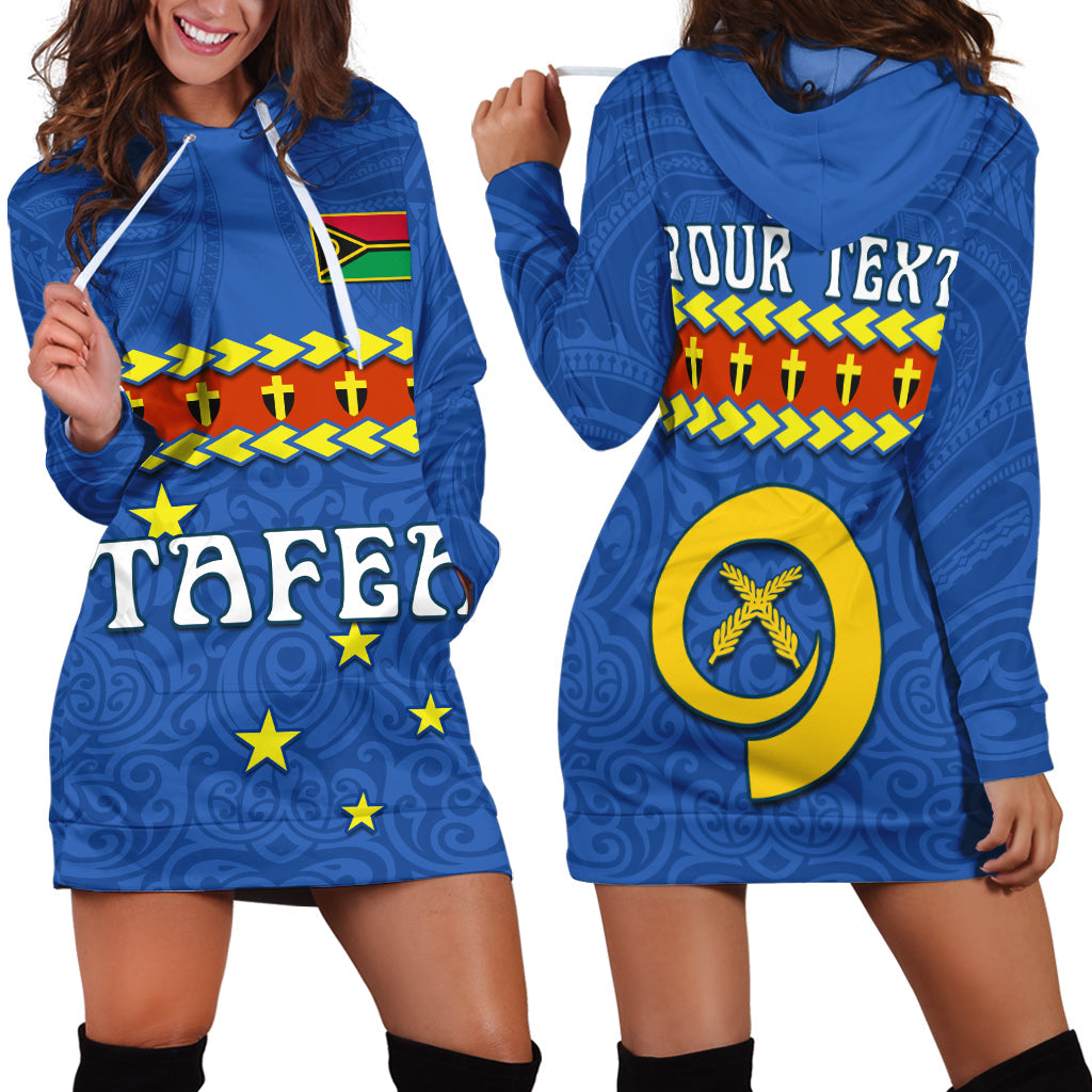 Custom Personalised Tafea Province Hoodie Dress Vanuatu Pig Tusk Polynesian Flag Style - Wonder Print Shop