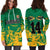 (Custom Text and Number) Jamaica Athletics Hoodie Dress Jamaican Flag With African Pattern Sporty Style - Wonder Print Shop