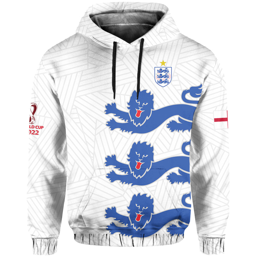 England Football Hoodie Come On Three Lions Soccer Champions World Cup Ver.02 LT13 - Wonder Print Shop