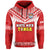 Custom Text And Number Tonga Rugby Hoodie Mate Maa Tonga Pacific Ngatu White - Wonder Print Shop