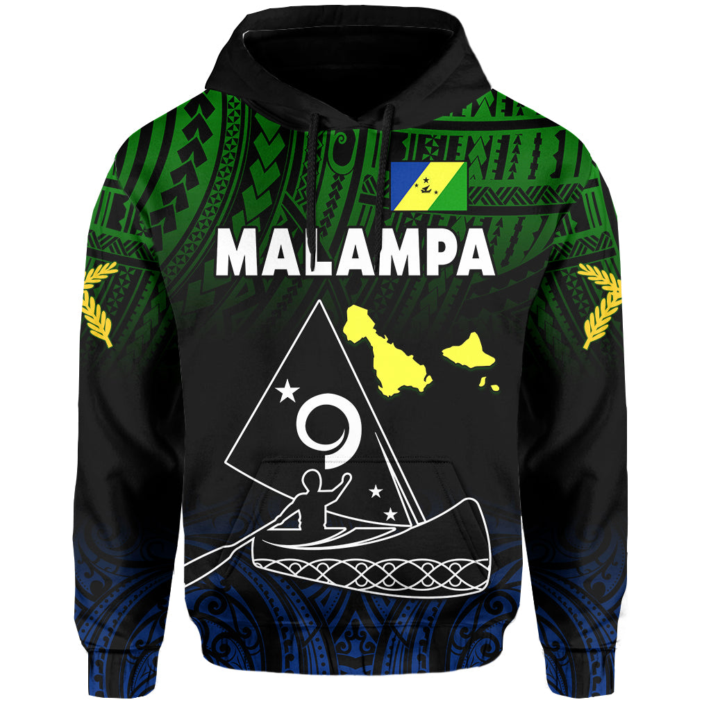 Malampa Province Hoodie Native Canoe Mix Vanuatu Pig Tusk Black Version - Wonder Print Shop