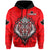 Canada Maple Leaf Hoodie Red Haida Wolf LT13 - Wonder Print Shop