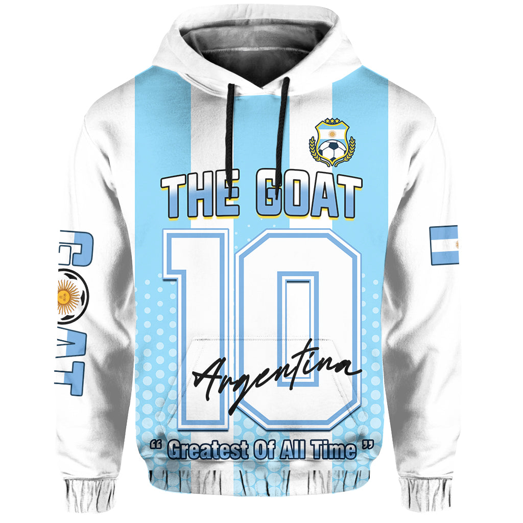 Argentina Football Hoodie Vamos La Albiceleste Soccer World Cup GOAT 2022 LT13 - Wonder Print Shop