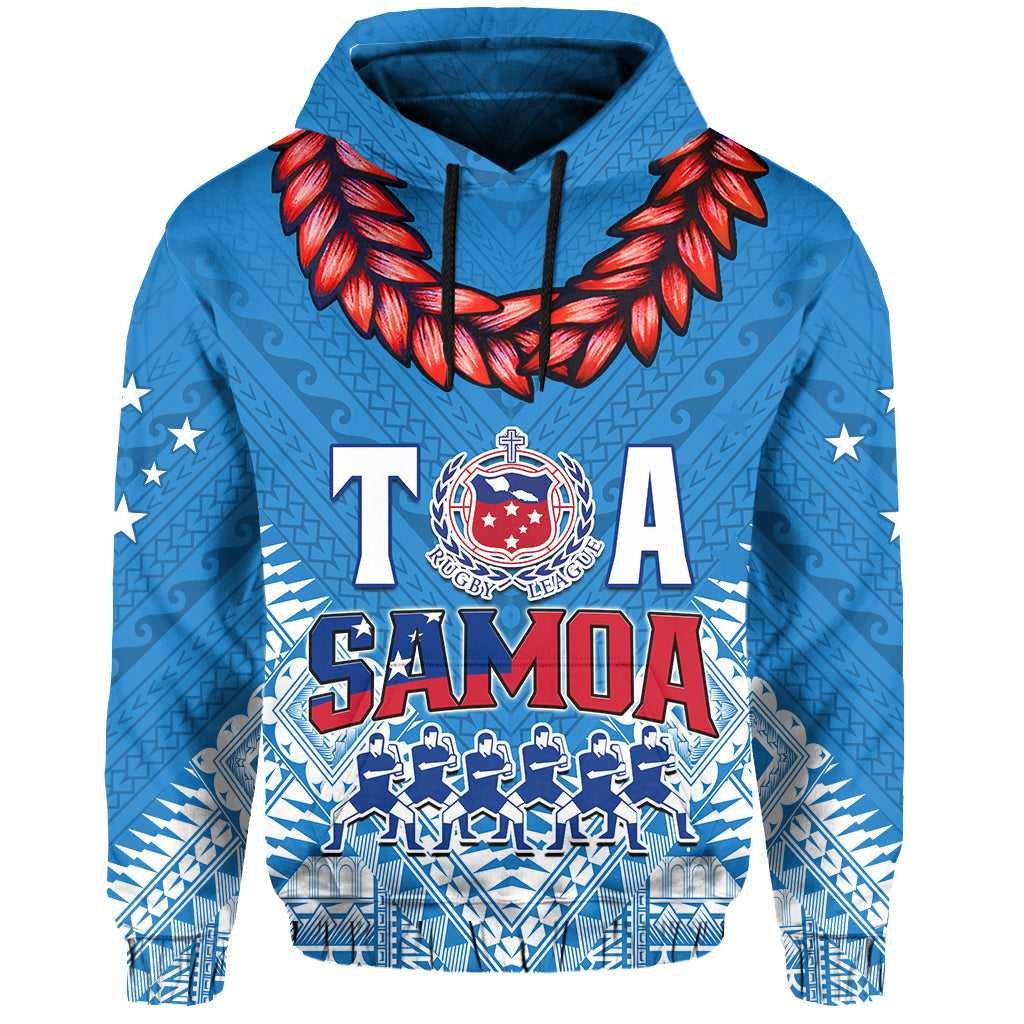 Toa Samoa Rugby Hoodie Manu Siva Tau Style Ulafala LT13 - Wonder Print Shop