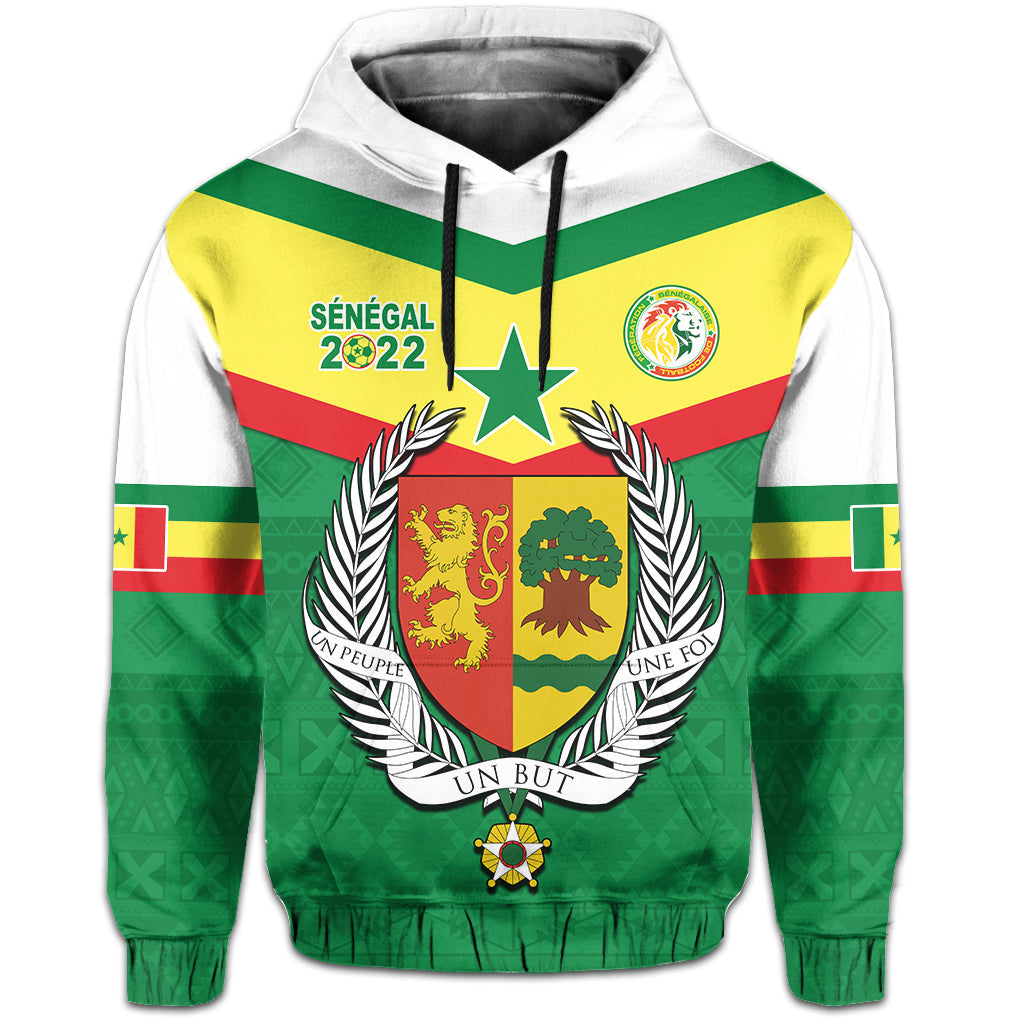 Senegal 2022 Sporty Hoodie Lions of Teranga Proud Football LT13 - Wonder Print Shop