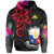 Custom Philippines Hoodie Sun Filipino Polynesian mix Flowers Black Vibe LT13 - Wonder Print Shop