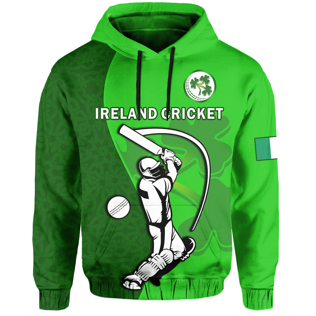 Ireland CrickeHoodie Irish Flag Celtic Cross Sporty Style - Wonder Print Shop