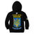 Ukraine Hoodie KID Ukraine Gold Trident Slava Ukraini Black - Wonder Print Shop