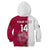 (Custom Text And Number) Qatar Football Hoodie KID Annabi Champions Proud WC 2022 - Wonder Print Shop