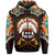 The First Americans Hoodie Indian Headdress With Skull LT13 - Wonder Print Shop