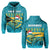 Custom Bahamas Hoodie Bahamian Blue Marlin Merry Christmas - Wonder Print Shop