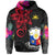 Custom Philippines Hoodie Sun Filipino Polynesian mix Flowers Black Vibe LT13 - Wonder Print Shop