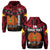 Custom Text And Number Papua New Guinea Rugby Hoodie PNG Kumuls Bird Of Paradise Black - Wonder Print Shop