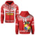 Custom Text And Number Tonga Rugby Hoodie Mate Maa Tonga Pacific Ngatu White - Wonder Print Shop