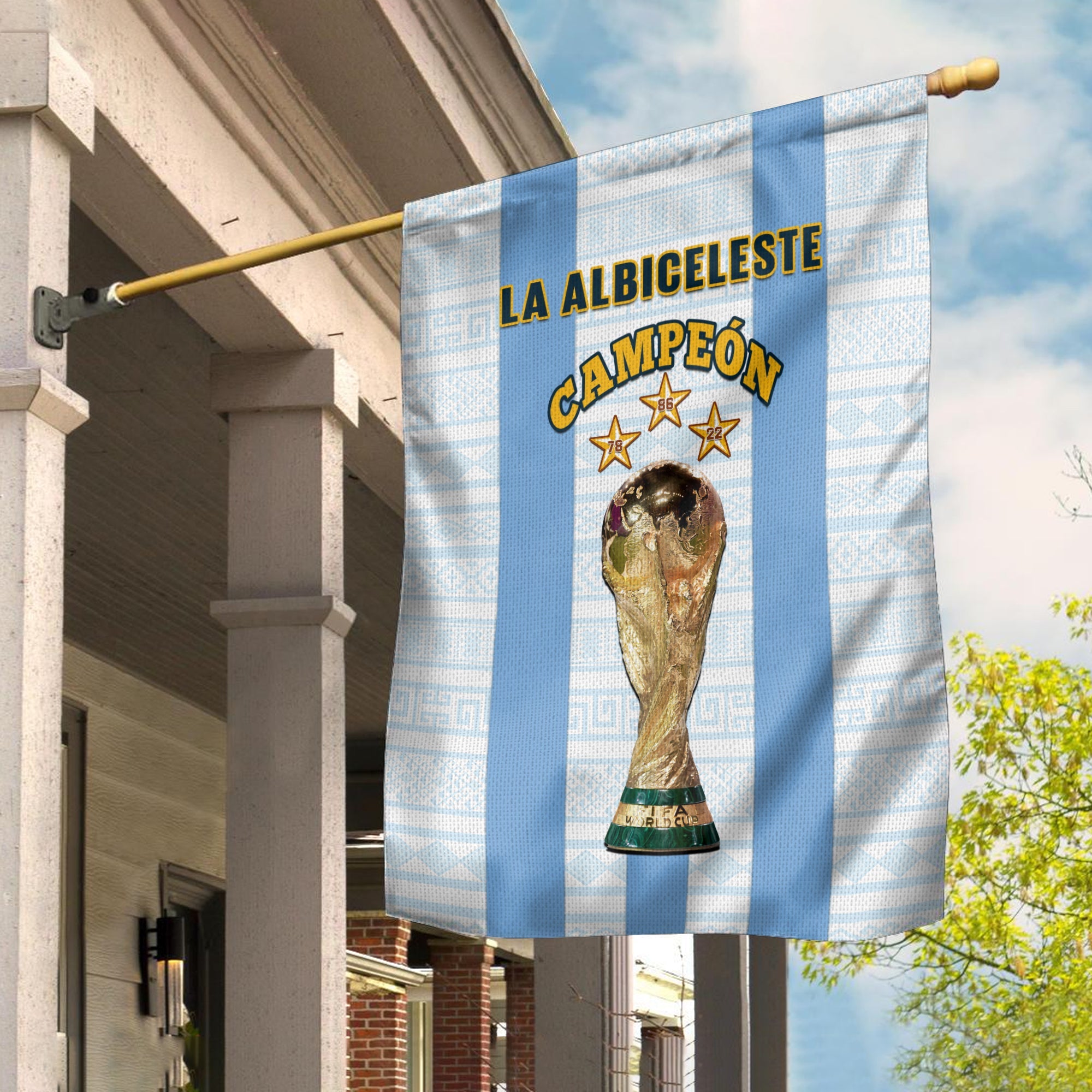 Argentina Football Flag World Cup La Albiceleste 3rd Champions Proud Ver.02 - Wonder Print Shop