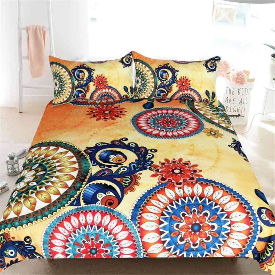 Mandala Flowers Native American Bedding Set LT10 - Wonder Print Shop