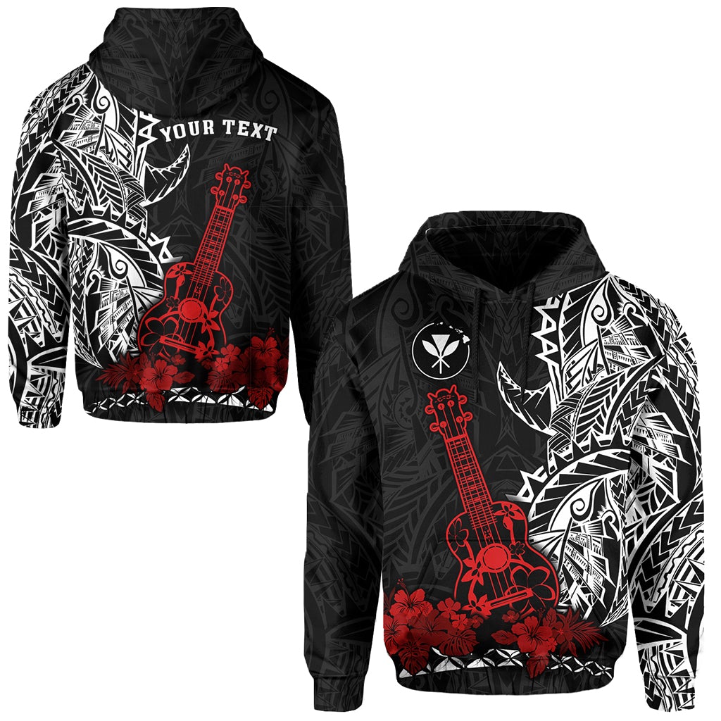 Custom Hawaii Polynesian Hoodie Red Ukulele LT13 - Wonder Print Shop