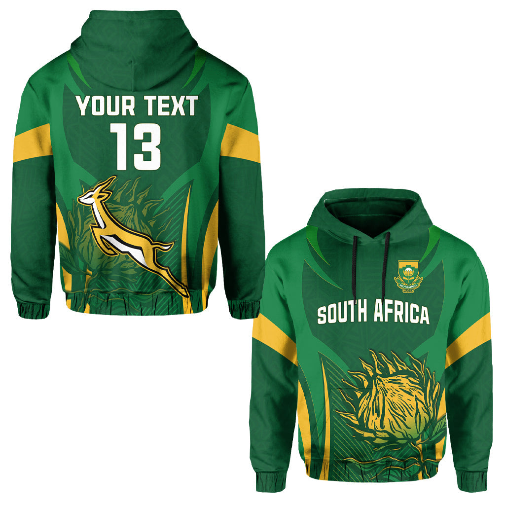 Custom South Africa Rugby Hoodie Springboks Champion LT13 - Wonder Print Shop