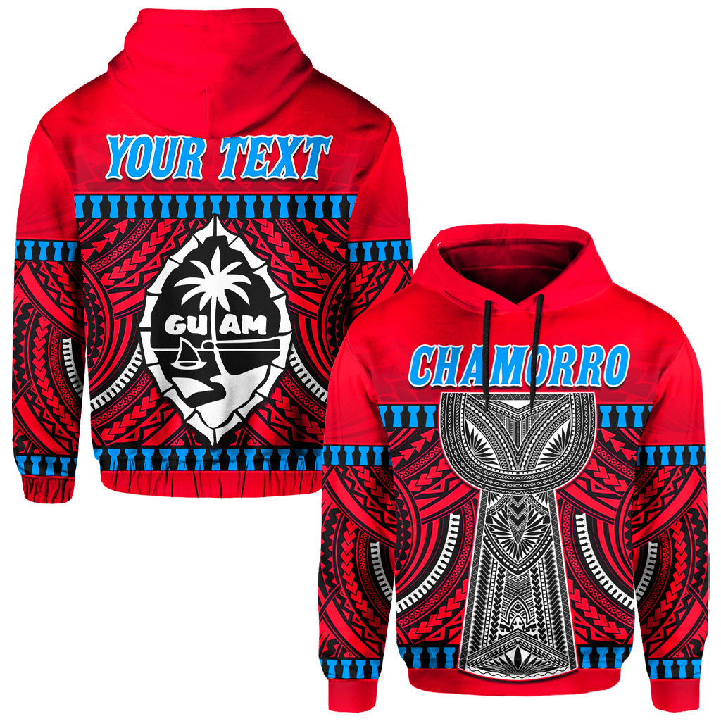 Custom Guam Chamorro Hoodie Latte Stone Red Polynesian Haligi LT13 - Wonder Print Shop