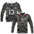 Custom Text and Number New Zealand Silver Fern Rugby Hoodie All Black NZ Maori Pattern LT13 - Wonder Print Shop