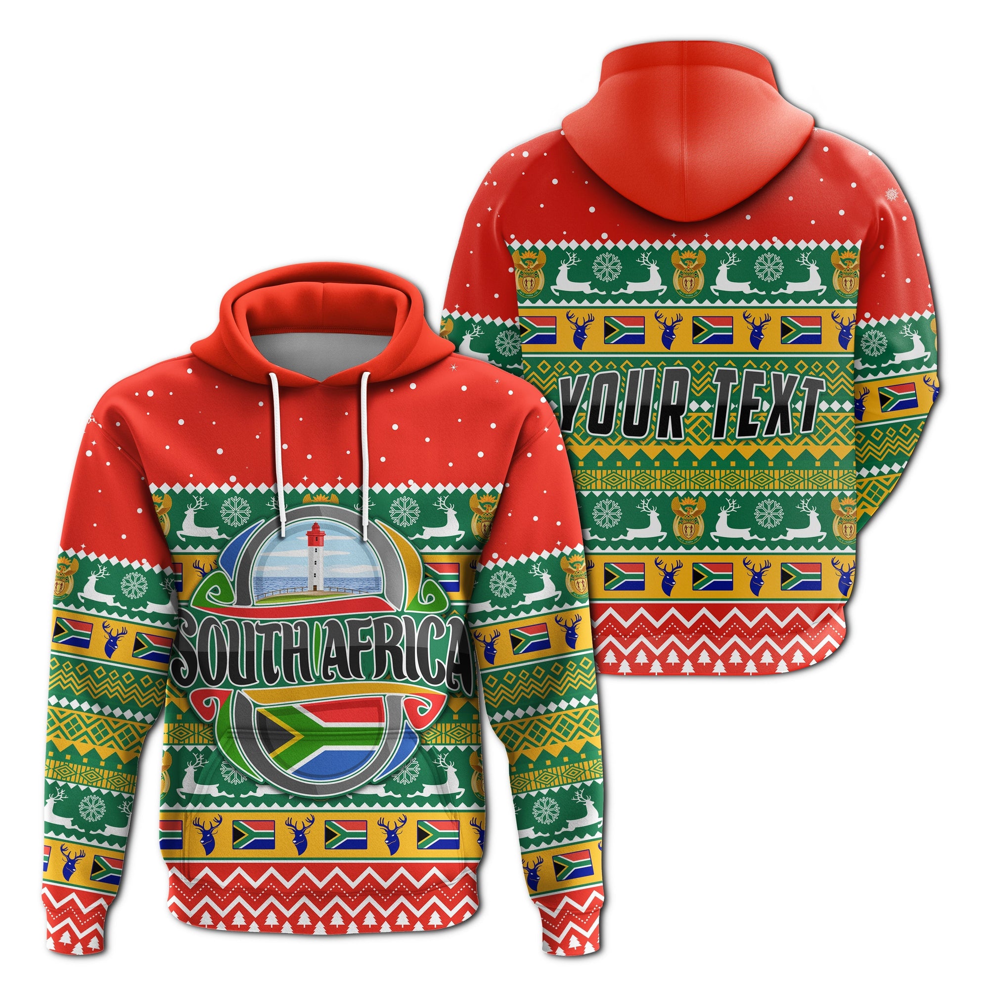 south-africa-christmas-personalized-hoodie-african-springbok