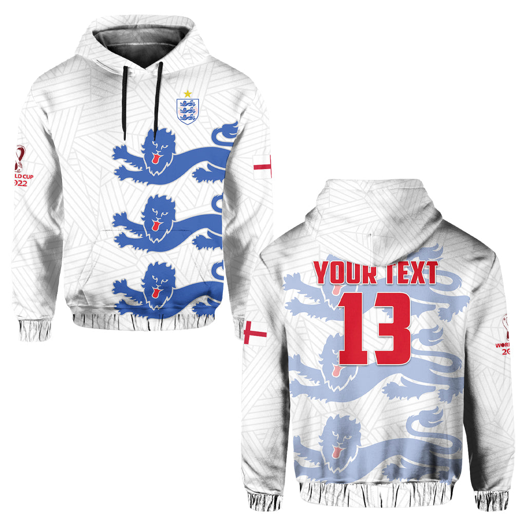 Custom England Football Hoodie Come On Three Lions Soccer Champions World Cup Ver.02 LT13 - Wonder Print Shop