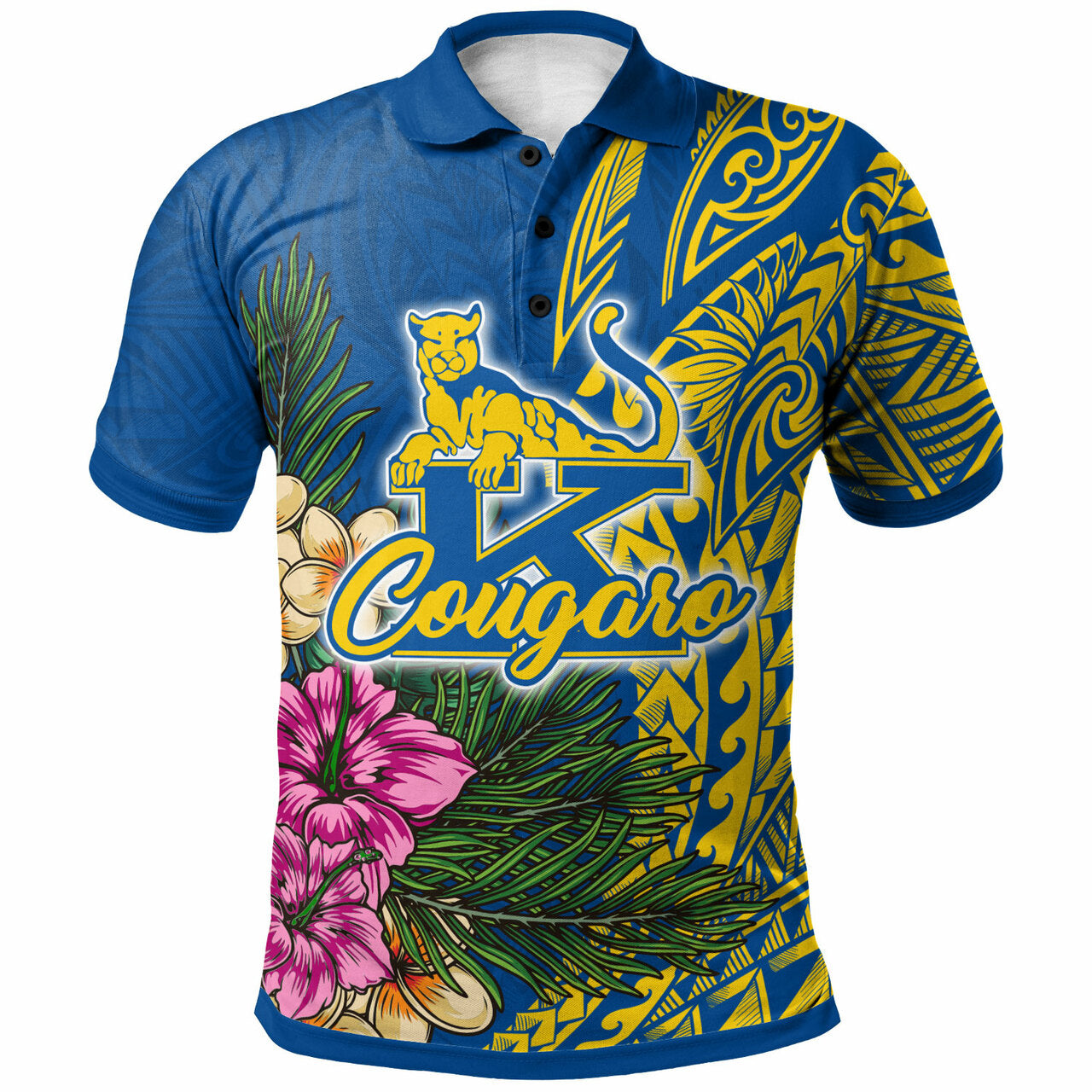 Custom Hawaii Polo Shirt Henry J. Kaiser High School Hawaiian Flowers Wing Patterns LT10 - Wonder Print Shop