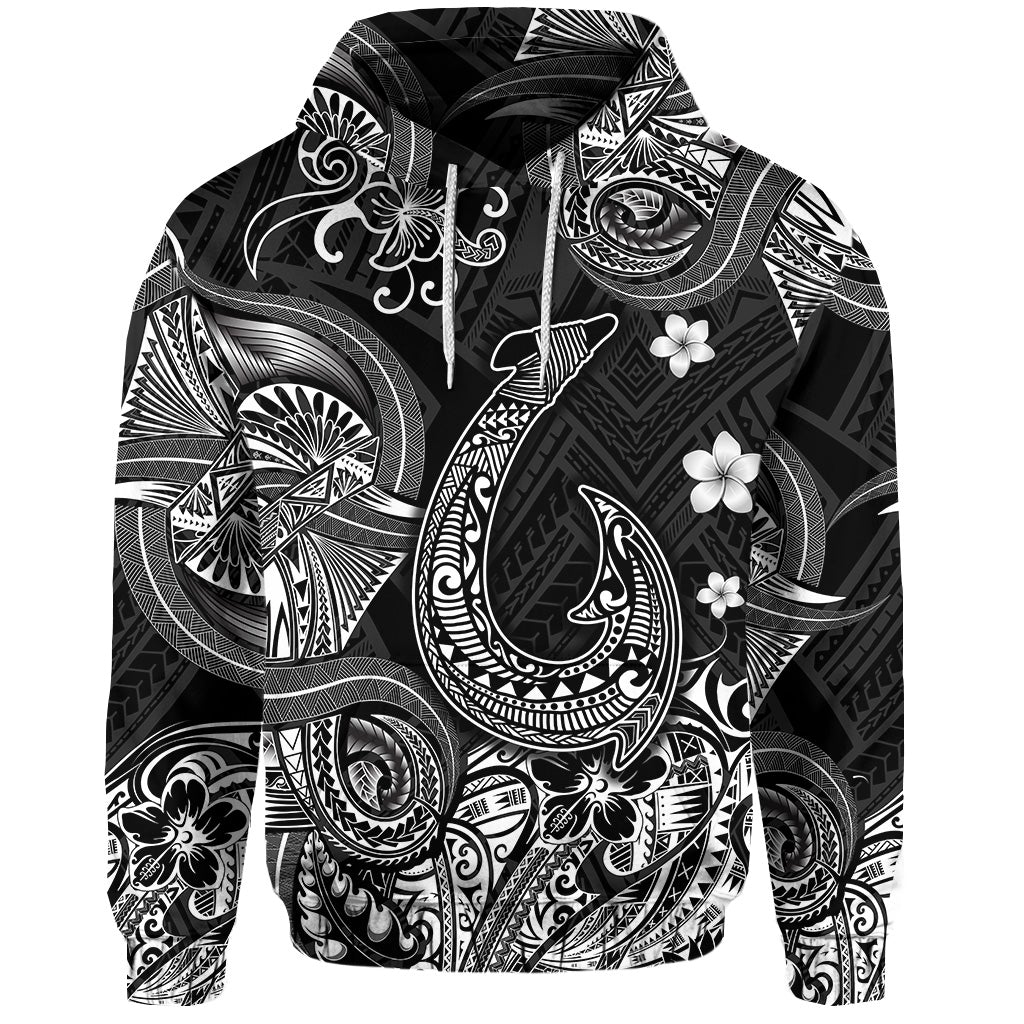 Custom Hawaii Fish Hook Polynesian Hoodie Unique Style Black LT8 - Wonder Print Shop