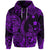 Custom Hawaii Fish Hook Polynesian Zip Hoodie Unique Style Purple LT8 - Wonder Print Shop