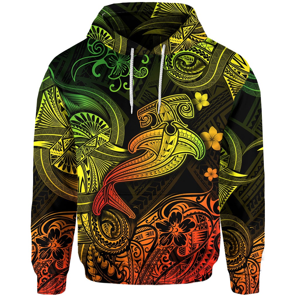 Custom Hawaii Hammer Shark Polynesian Hoodie Unique Style Reggae LT8 - Wonder Print Shop