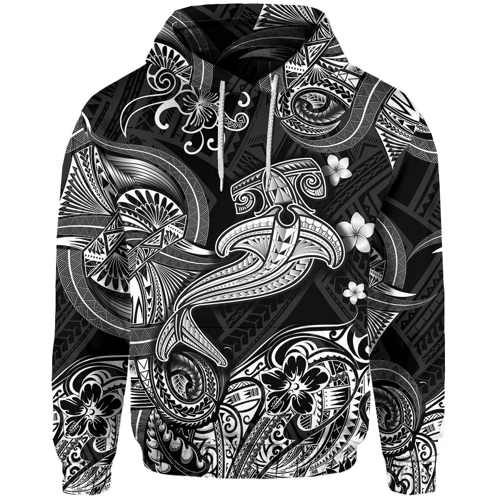 Custom Hawaii Hammer Shark Polynesian Hoodie Unique Style Black LT8 - Wonder Print Shop