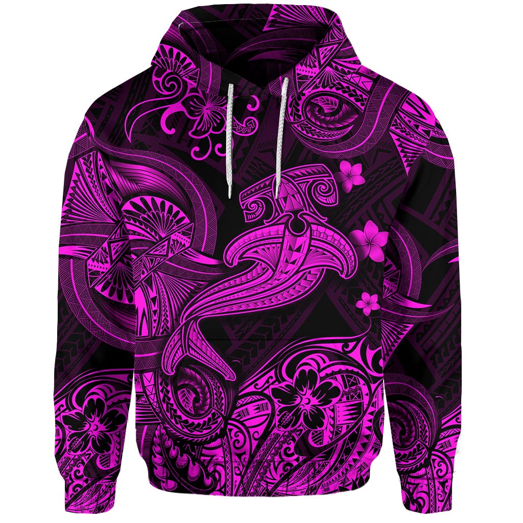 Custom Hawaii Hammer Shark Polynesian Hoodie Unique Style Pink LT8 - Wonder Print Shop