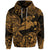 Custom Hawaii Hammer Shark Polynesian Zip Hoodie Unique Style Gold LT8 - Wonder Print Shop