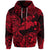 Custom Hawaii Hammer Shark Polynesian Zip Hoodie Unique Style Red LT8 - Wonder Print Shop