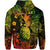 Custom Hawaii Pineapple Polynesian Zip Hoodie Unique Style Reggae LT8 - Wonder Print Shop