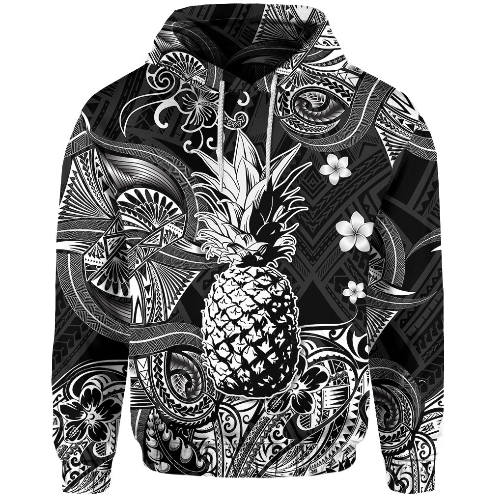 Custom Hawaii Pineapple Polynesian Hoodie Unique Style Black LT8 - Wonder Print Shop