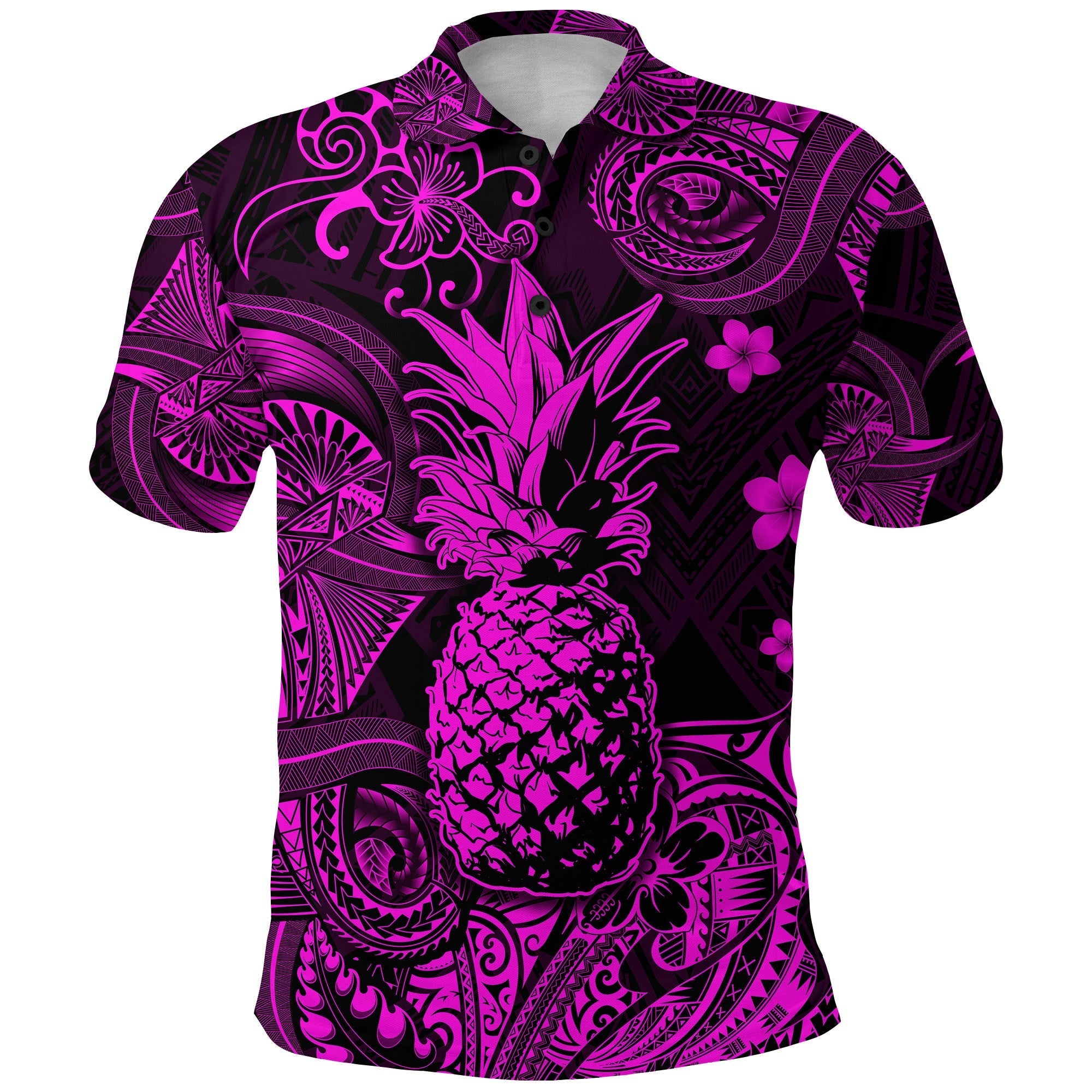 Hawaii Pineapple Polynesian Polo Shirt Unique Style Pink LT8 - Wonder Print Shop