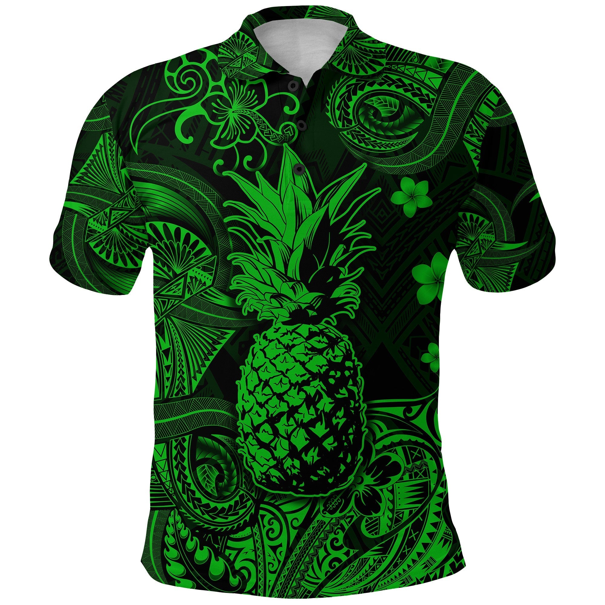 Hawaii Pineapple Polynesian Polo Shirt Unique Style Green LT8 - Wonder Print Shop