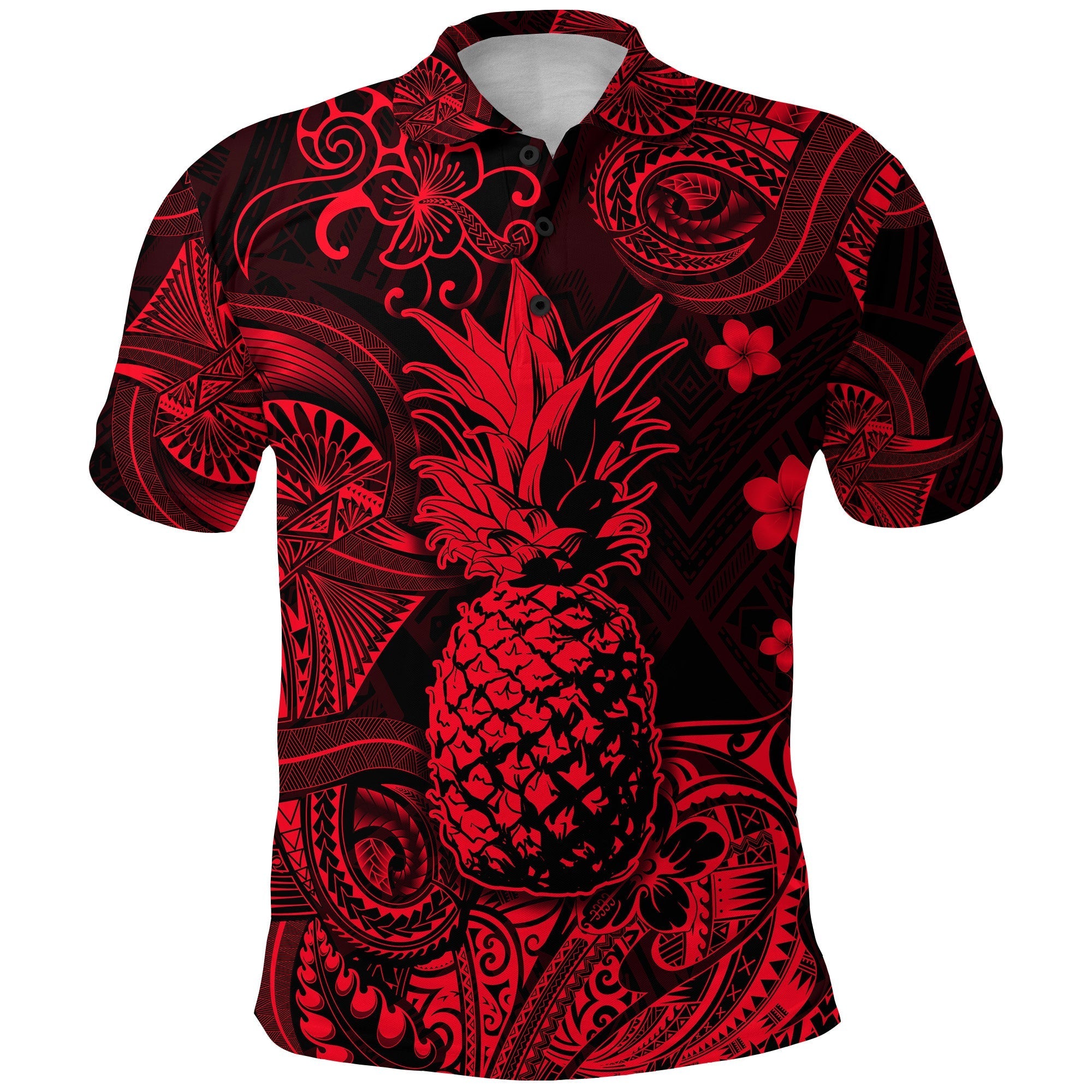 Hawaii Pineapple Polynesian Polo Shirt Unique Style Red LT8 - Wonder Print Shop