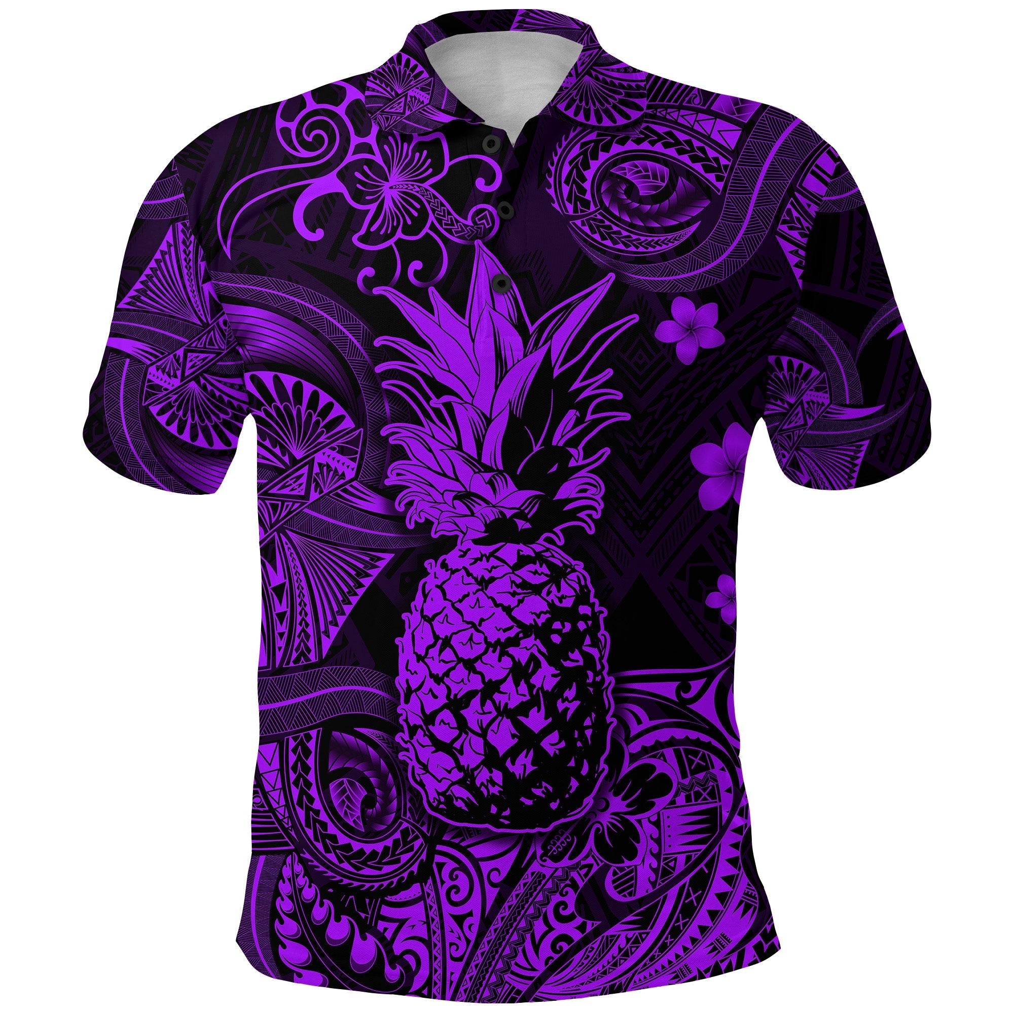 Hawaii Pineapple Polynesian Polo Shirt Unique Style Purple LT8 - Wonder Print Shop