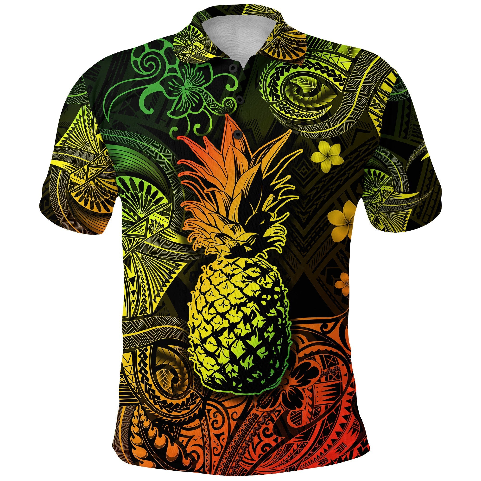 Hawaii Pineapple Polynesian Polo Shirt Unique Style Reggae LT8 - Wonder Print Shop