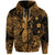 Custom Hawaii Pineapple Polynesian Zip Hoodie Unique Style Gold LT8 - Wonder Print Shop