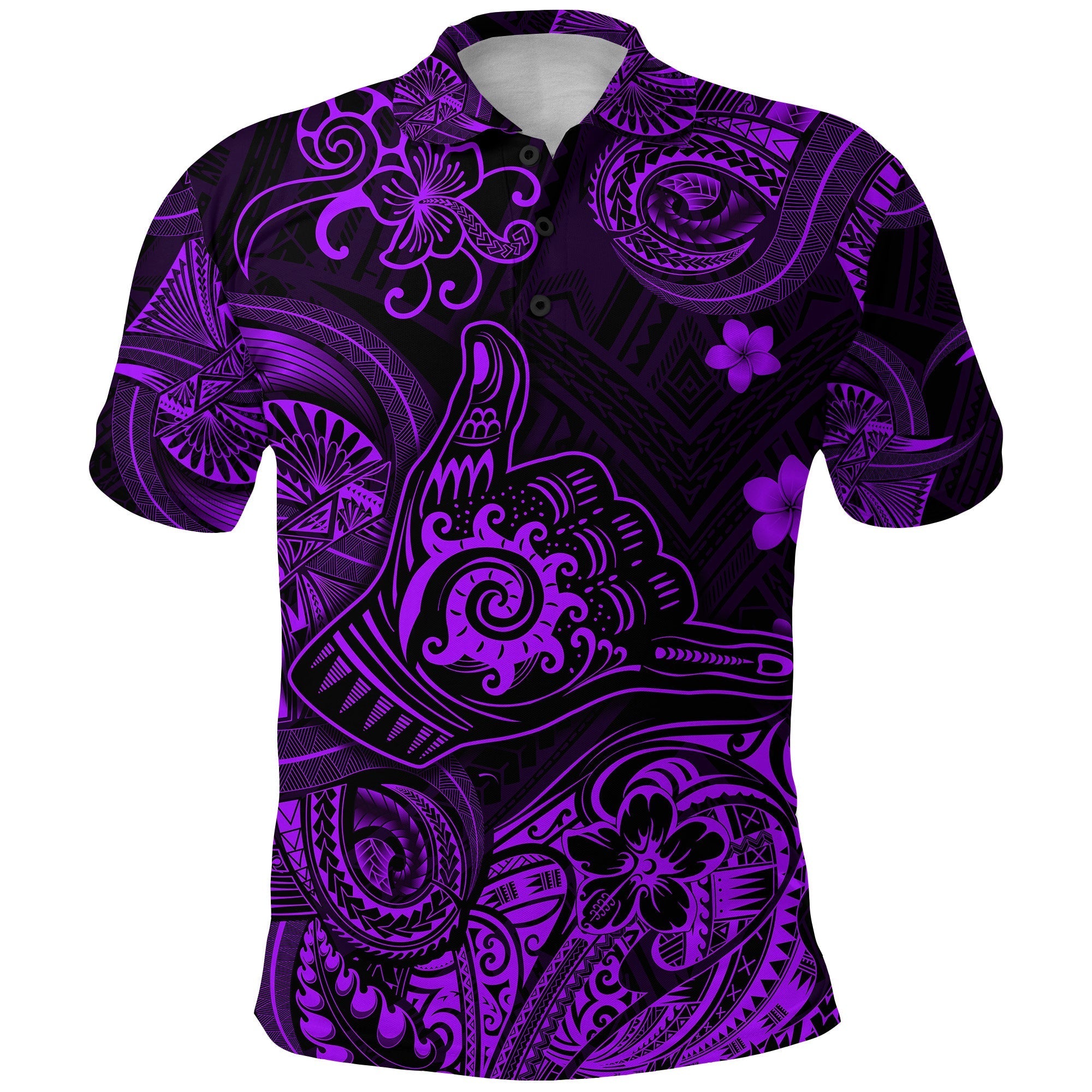 Hawaii Shaka Polynesian Polo Shirt Unique Style Purple LT8 - Wonder Print Shop