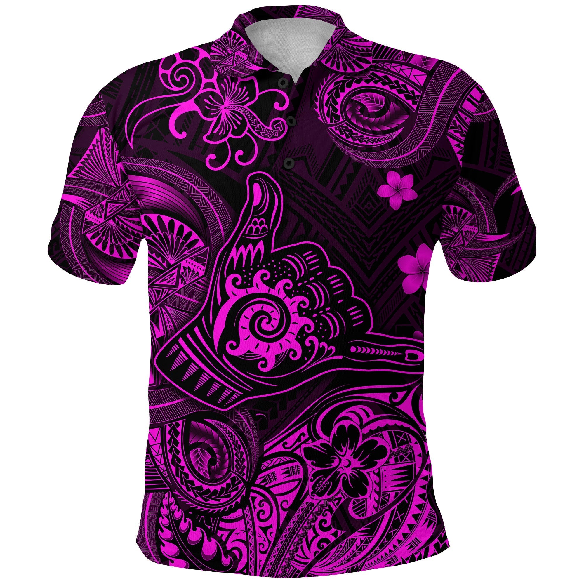 Hawaii Shaka Polynesian Polo Shirt Unique Style Pink LT8 - Wonder Print Shop