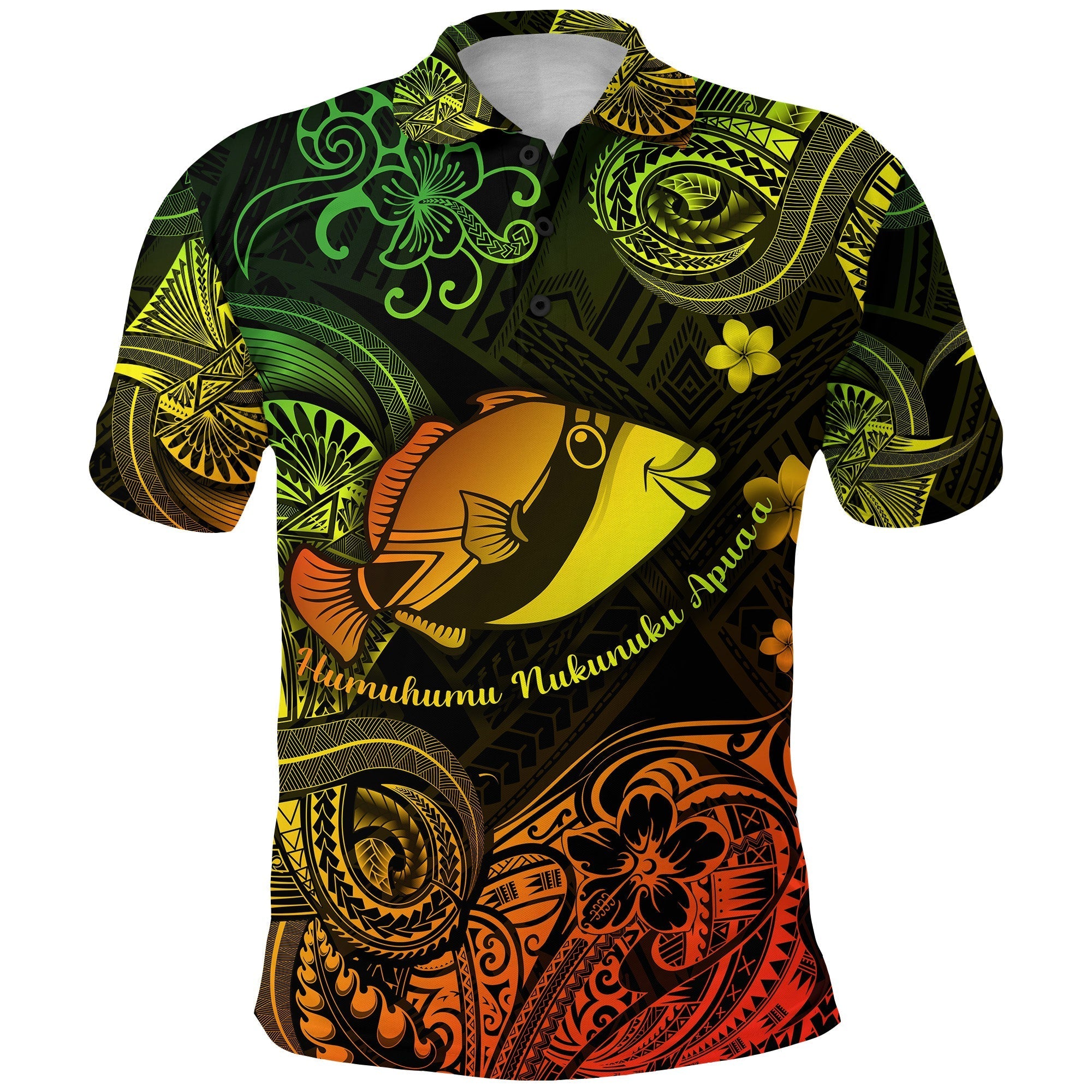 Hawaii State Fish: Humuhumu Nukunuku Apuaa Polynesian Polo Shirt Unique Style Reggae LT8 - Wonder Print Shop